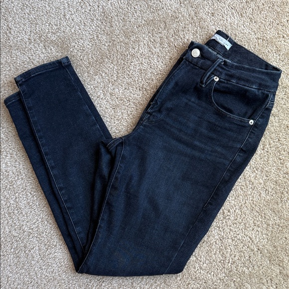 Good American Denim - Good American Always Fits 6-12 dark blue denim skinny jean zip up